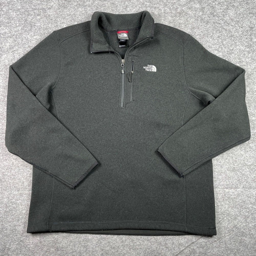 The North Face Pullover Mens XL Black Gordon Lyons Quarter Zip Fleece A7TM